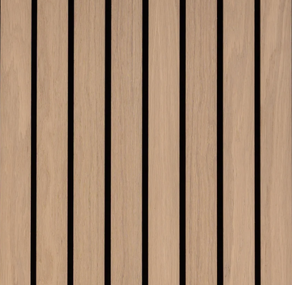 Panel Haus Premium Wide Slat 3-sided Wood Veneer Oak Acoustic Wall Panel  - 240cm x 30cm (2 pack)